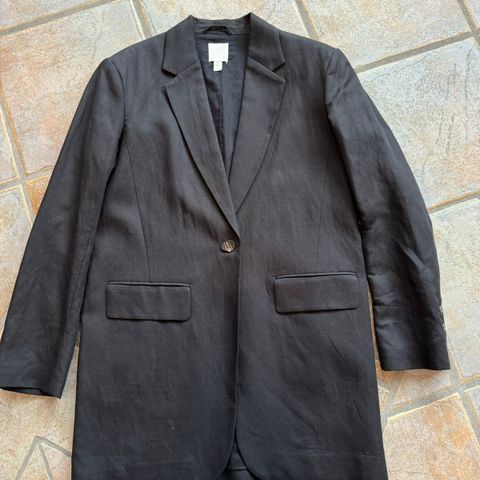 H&M blazer oversize str xs svart