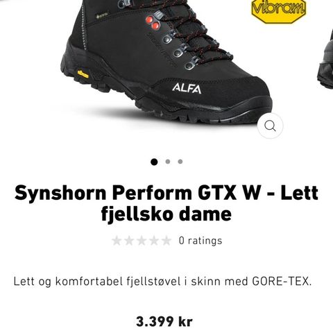 Alfa fjellsko, brukt 1 gang