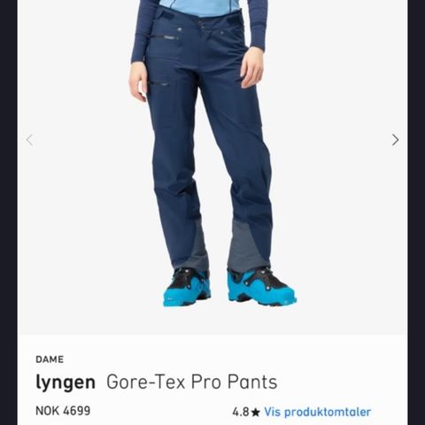 Norrøna Lyngen Gore-Tex pro bukse selges