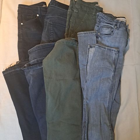 4 jeans, Never Demin og Zara str xs/32