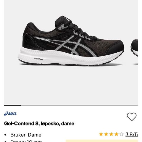 Asics løpesko str 39,5