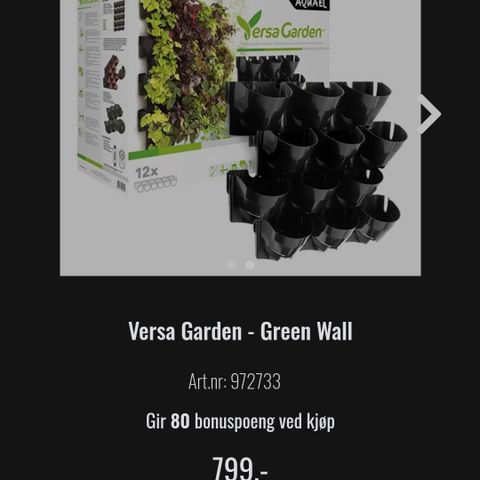 Helt nytt Hydroponi system Versa Garden Green Wall Selges