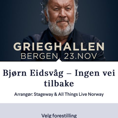 Bjørn eidsvåg billetter