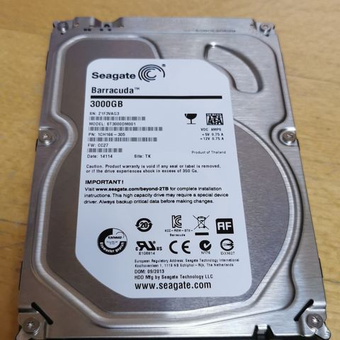 Seagate 3TB HDD