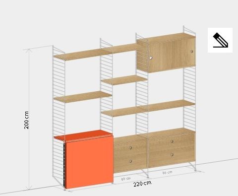 String arbeids/reol system (string furnature)