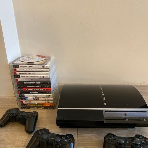 Playstation 3 med tilbehør