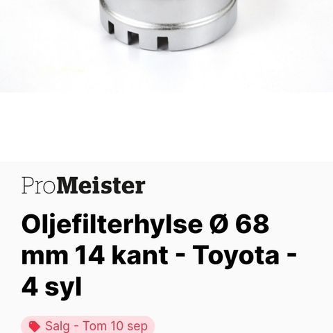 Oljefilter hylse avtrekker og oljefilter