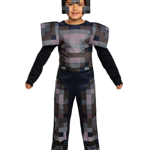 Minecraft Netherite Armor Halloween kostyme barnestørrelse L 10-12 år