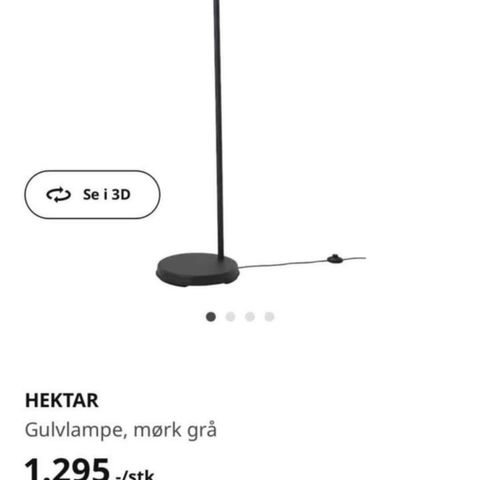 Gulvlampe Hekyar fra Ikea