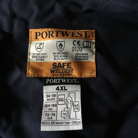 Kjeledress PORTWEST SAFE WELD  4XL