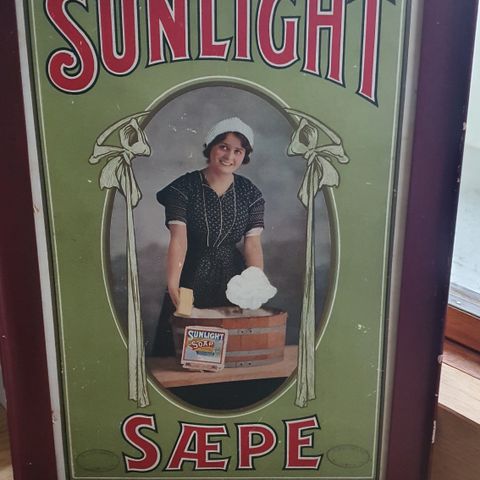 Reklameskilt Sunlight  for retro landhandel