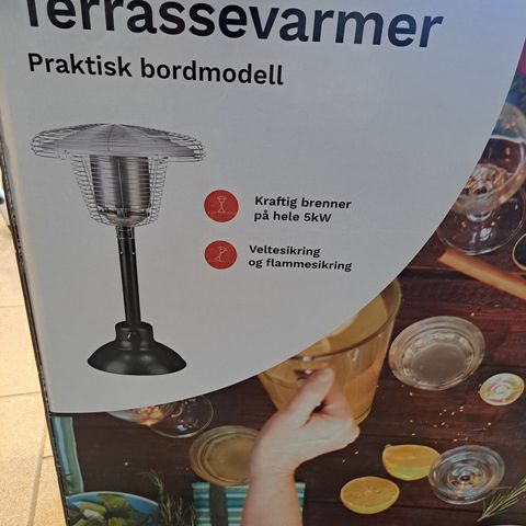 Terassevarmer bordmodell på gass 5 kw