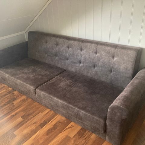 Cognac brown sofa