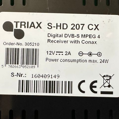 Triax S-HD 207CX