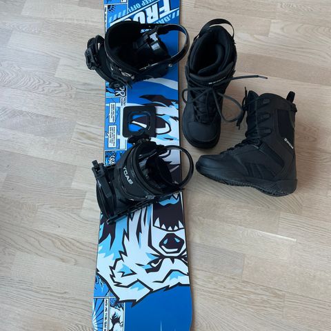 Snowboardpakke (Frost brett & Cycab støvler) str 36