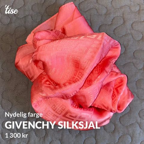 GIVENCHY silkesjal - fresh farge!