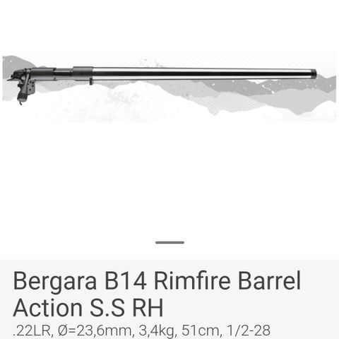 Bergara B14-R (22lr) låskasse og løp m.m