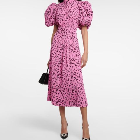 ROTATE Noon jacquered printed midi dress KJOLE