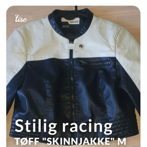 Tøff racing "skinn'jakke M