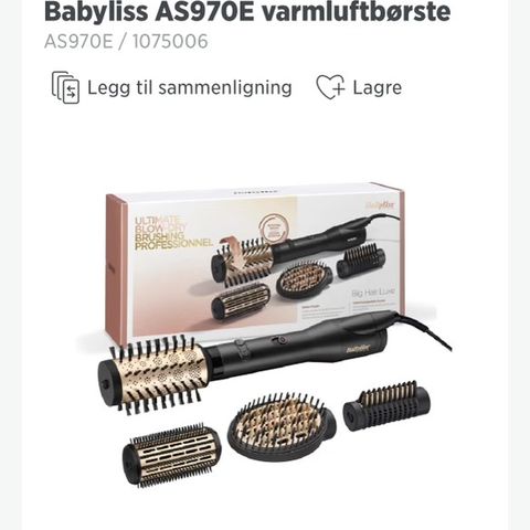 BABYLISS AS970E VARMLUFTBØRSTE