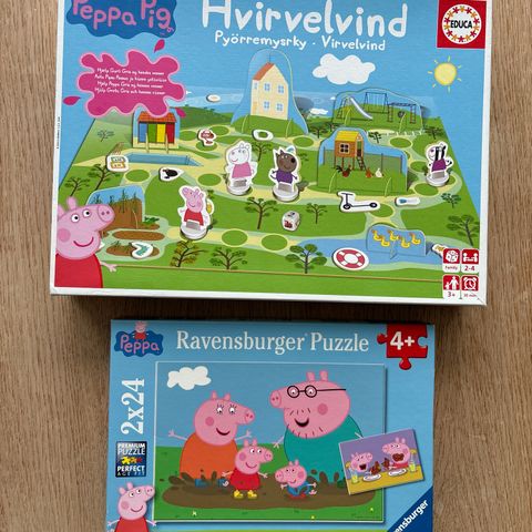 Peppa gris spill og puslespill