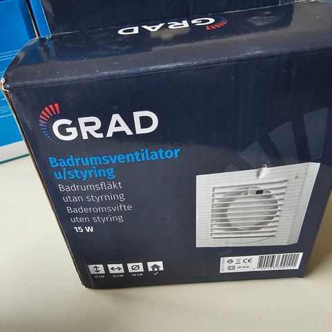 Ny, Grad baderomsventilator