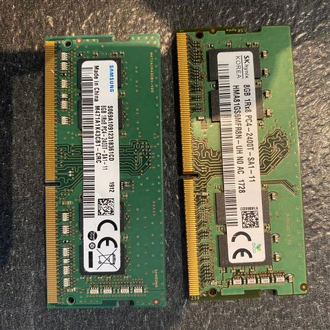 Bærbar minne DDR4 2x8GB 16GB kit oppgradering selges billig