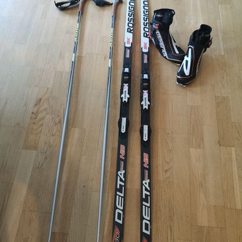 Rossignol delta course skating NIS med sko, binding og staver