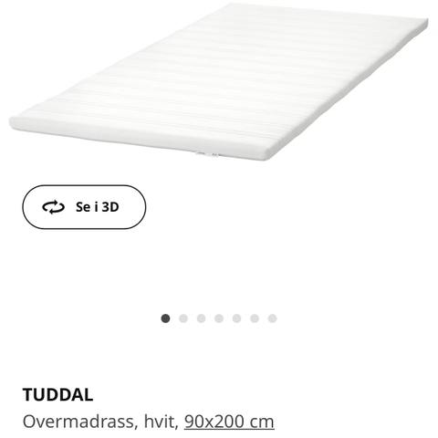 IKEA TUDDAL overmadrass selges.