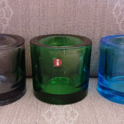 Iittala Marimekko, 3 flotte telys-holdere. Pris samlet.