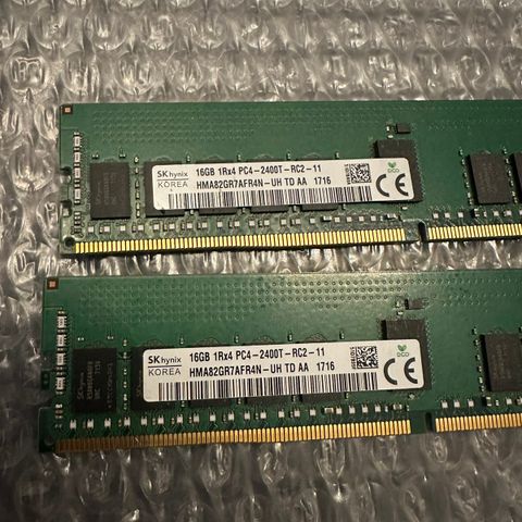 Ram brikker: 32GB 2Rx4 PC4-2400T RB2-11