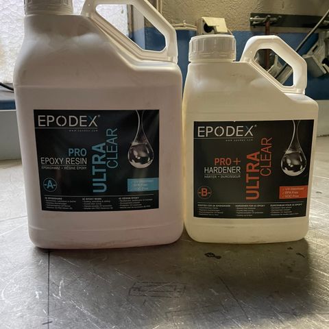 Kupp! Epodex Ultra clear 15 kg (10 kg Epoxy og 5kg herder)