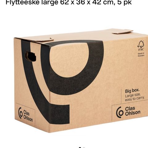 Flytteesker Clas ohlson L