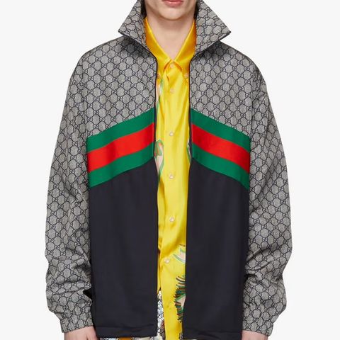 gucci multicolor oversized technical track jacket