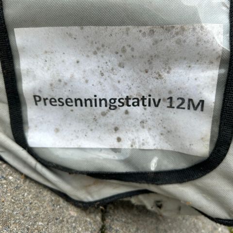 Presseningstativ 12 meter. Bakkestativ.