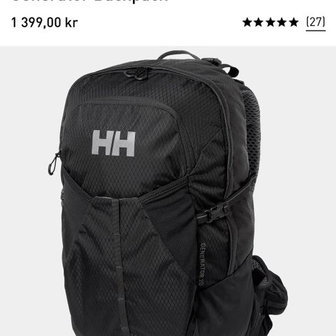 Helt ny sekk fra Helly Hansen