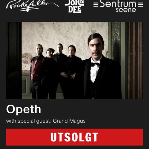 opeth billetter