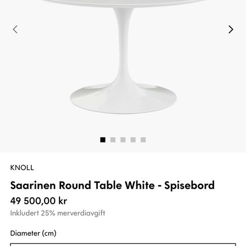 Saarinen Round Table (Tulip table) 137cm