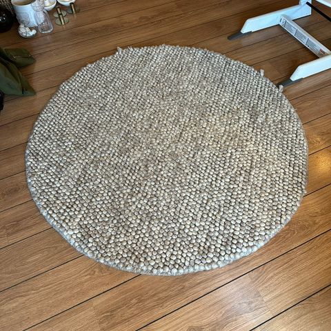 Riverstone 120cm ø ullteppe