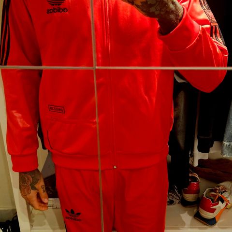 Adidas tracksuit Rød og Sort