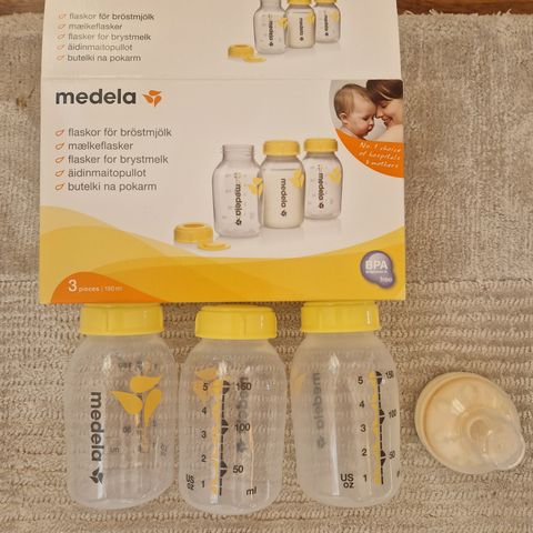 UBRUKT Medela Calma tåteflasker 3 stk flasker×150 ml