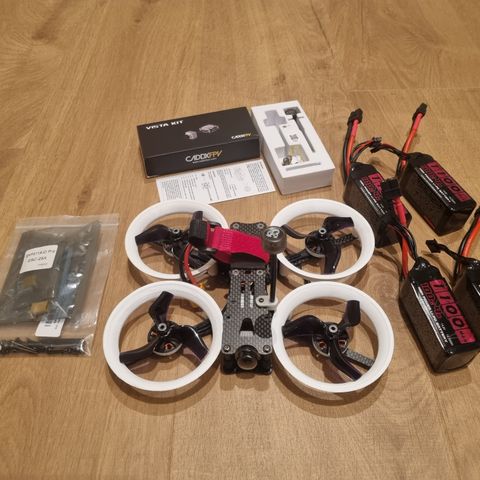 Cinewhoop FPV drone Cinesplore fra FPVCycle  med DJI Vista og 4 batterier.