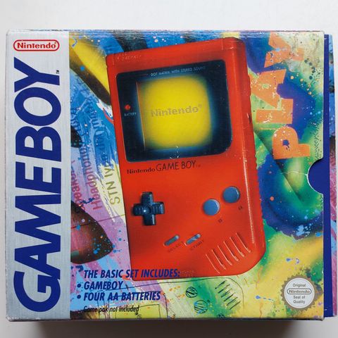 Rød Nintendo Game Boy "Play It Loud" (DMG-01)