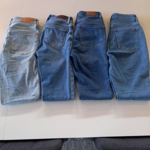 Jeans fra HM, Cubus og BikBok str. S