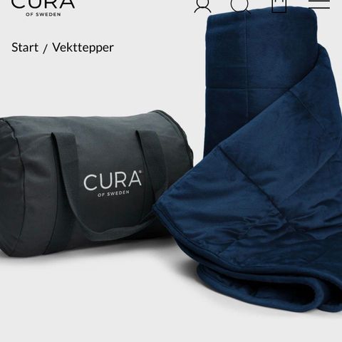 CURA Minky Navy Vektteppe 140x200 6kg