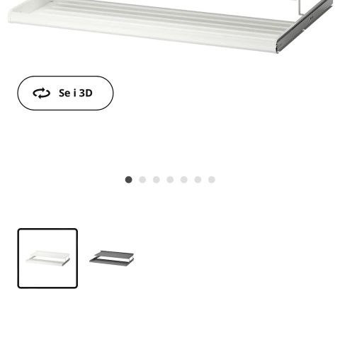 Uttrekkbar skohylle fra Ikea