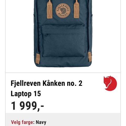 Helt ubrukt (men åpnet) Fjellraven Kånken no2 NY PRIS