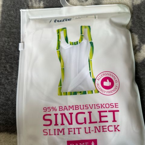 Ubrukt tufte singlet dame L bambus