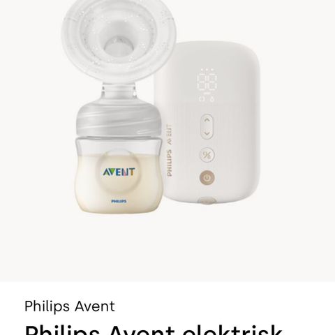 Elektrisk brystpumpe ala Philips Avent