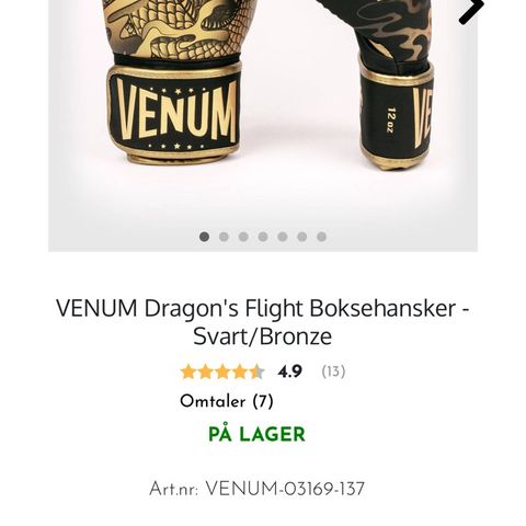 Venom dragen bokse hansker